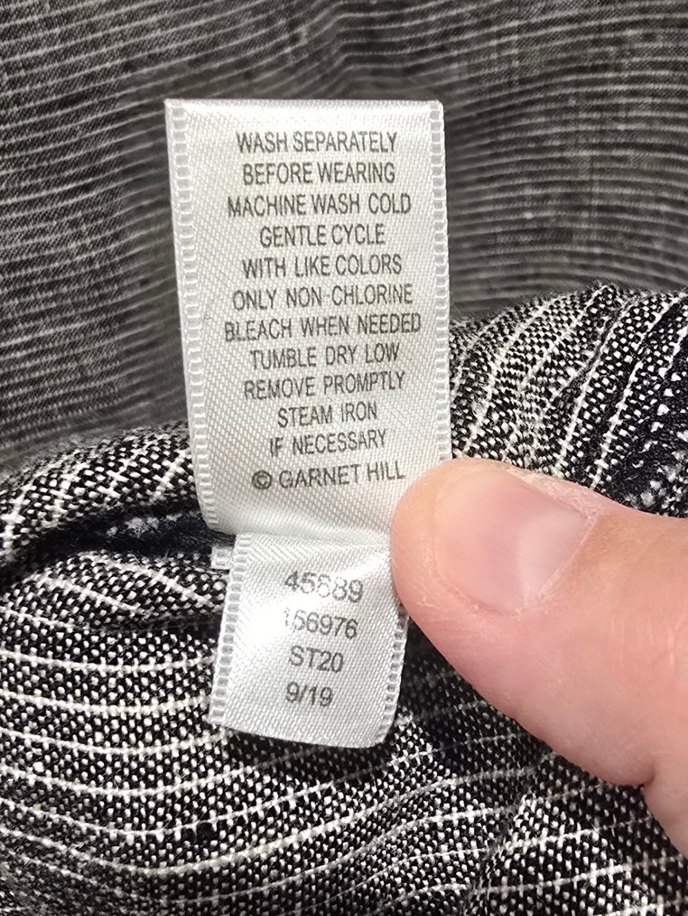 Garnet Hill 100% Linen Gray Heathered Dropwaist Short-Sleeve Midi Dress - Picture 7 of 9